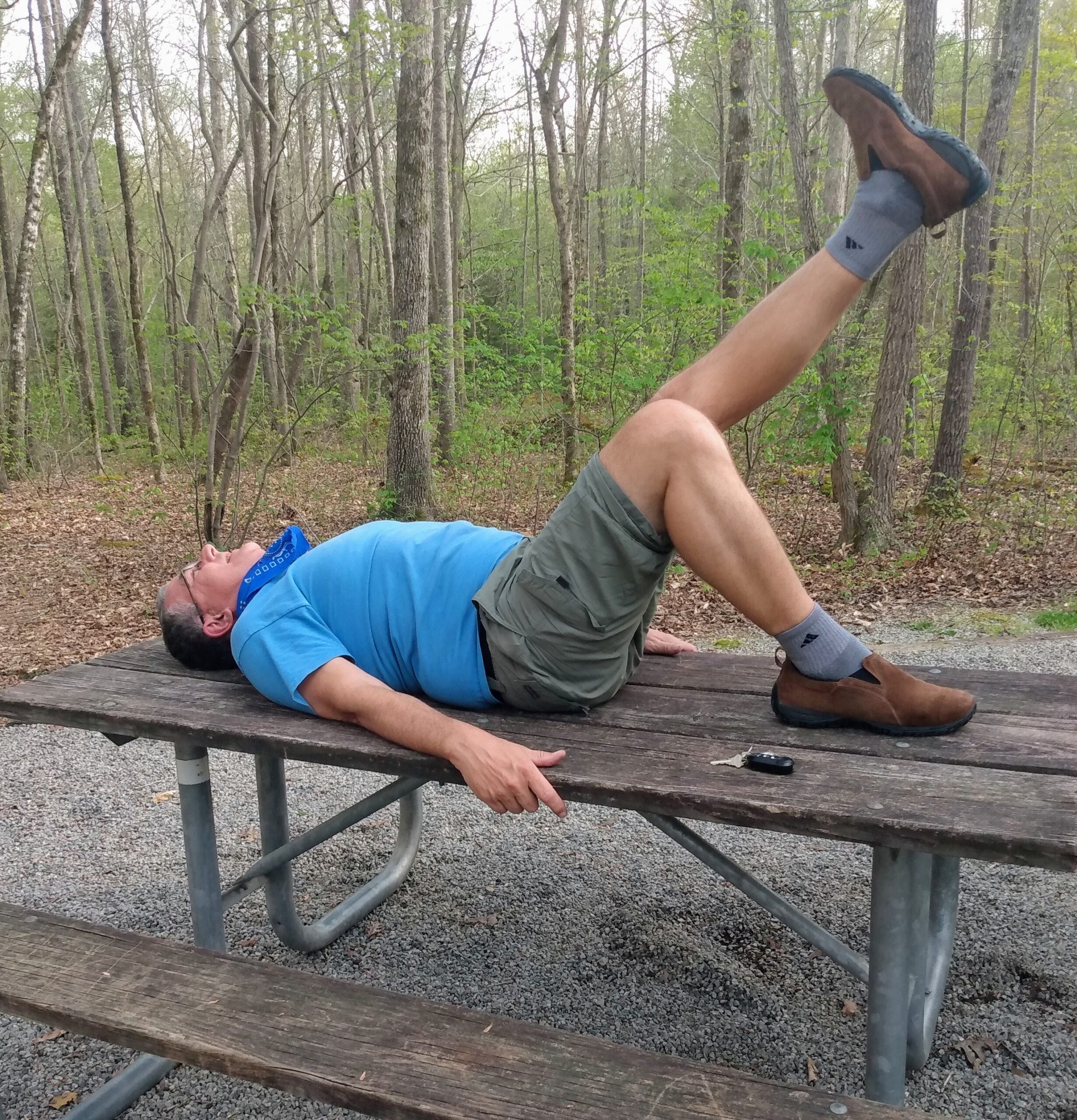 PT on a picnic table